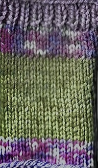 a close up of a knitted sock